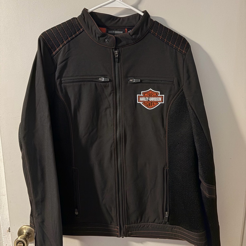 Harley-Davidson Black and Orange Women Jacket Size XL